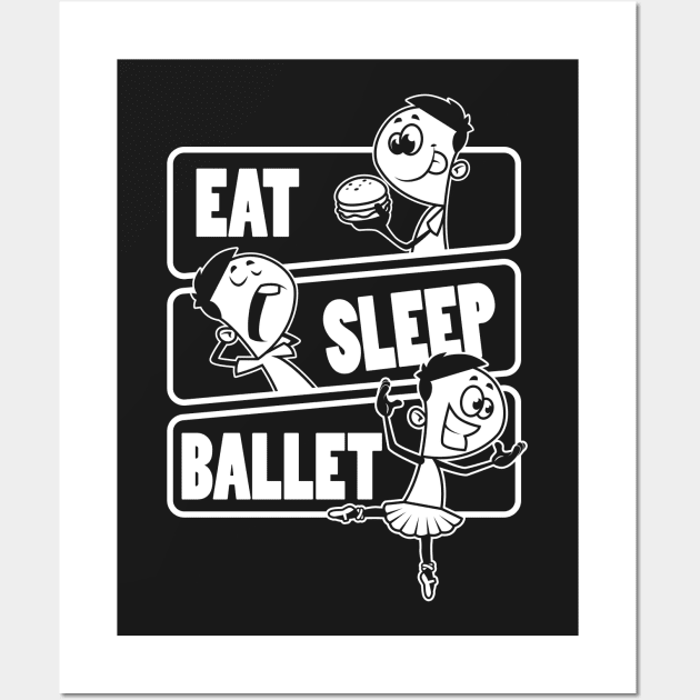 Eat Sleep Ballet - Ballerina Dancer Gift product Wall Art by theodoros20